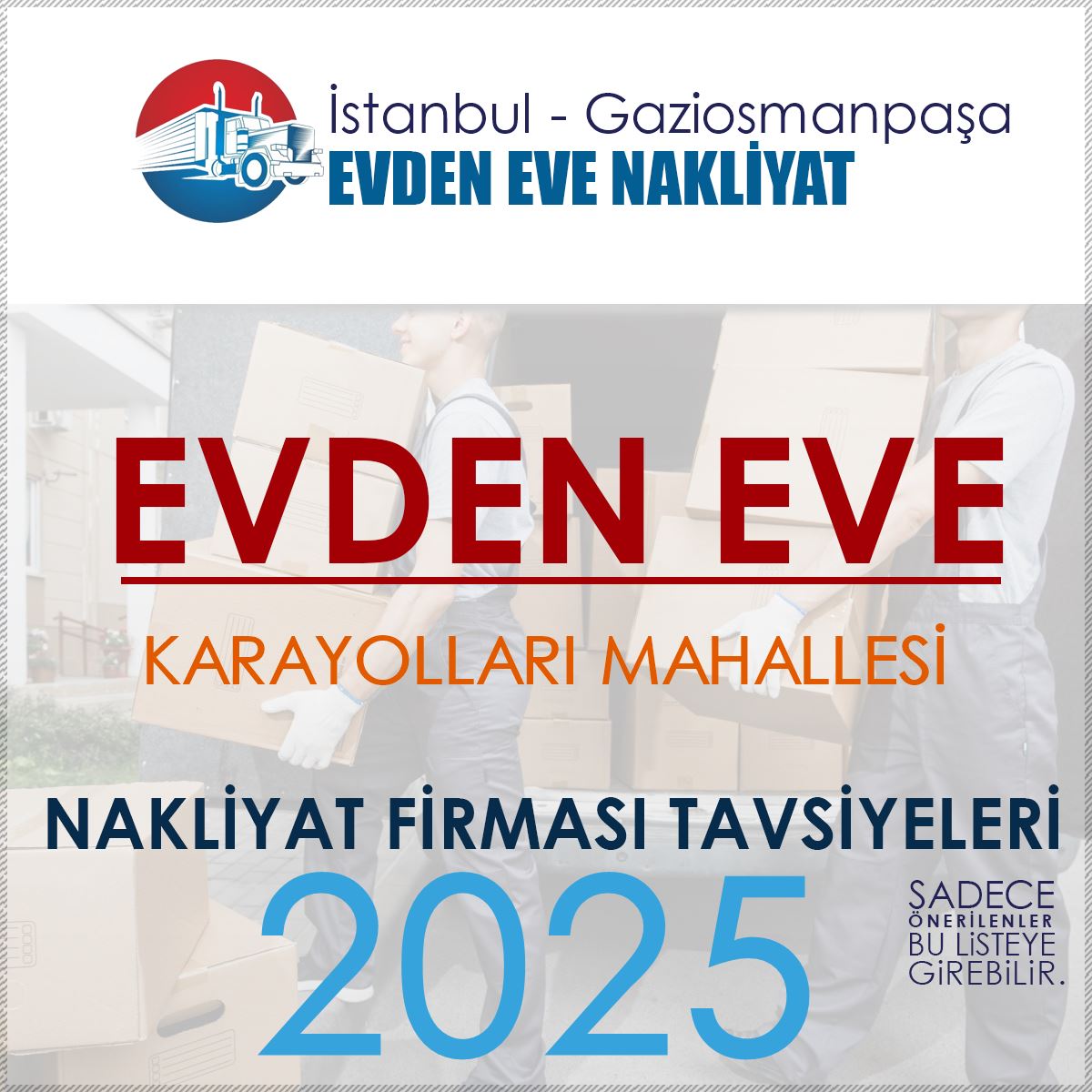 Karayolları Mahallesi Evden Eve Nakliyat Firmaları
